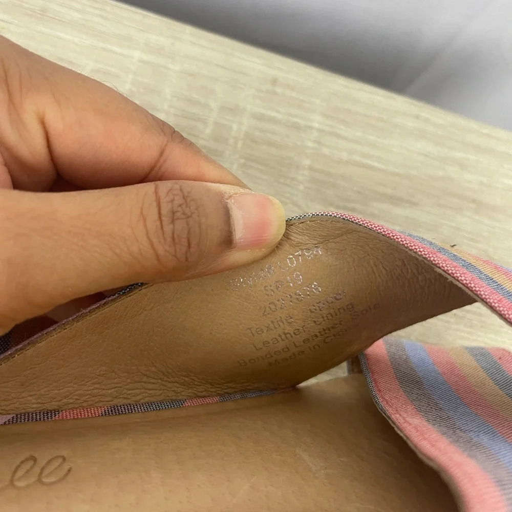 Madewell The Ruthie Crisscross Mule Sandals in Rainbow Stripe Womens Size 7.5 - Picture 8 of 10